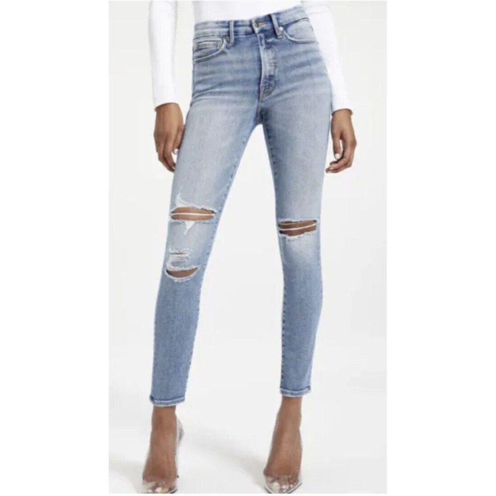Good American Good Legs Indigo 094 Jeans Size 4/27 $149 NWTS NEW Inseam29” (Y1) - Picture 1 of 12